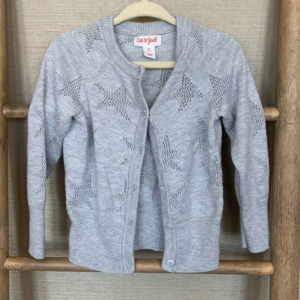 Cat & Jack Shimmer Star Cardigan